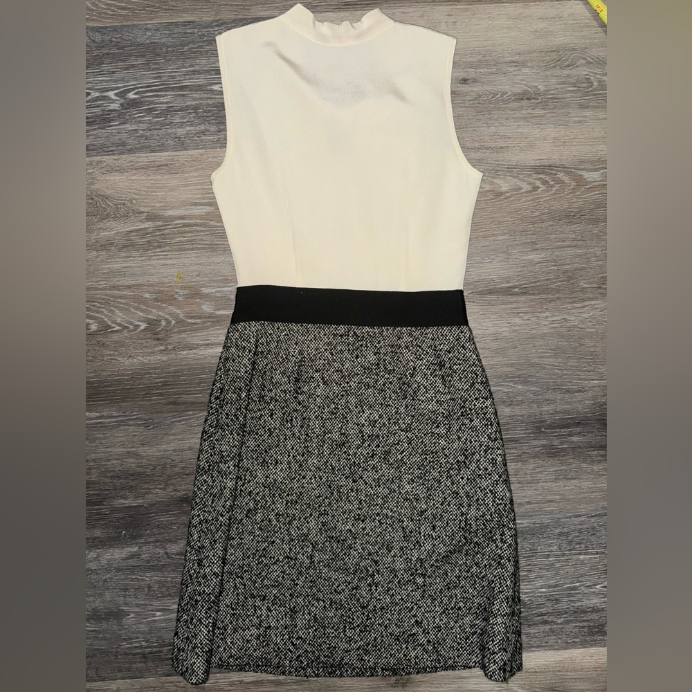 Kate Spade Tiera Cream & Black Silk & Tweed Dress - Size 0 - Picture 7 of 14